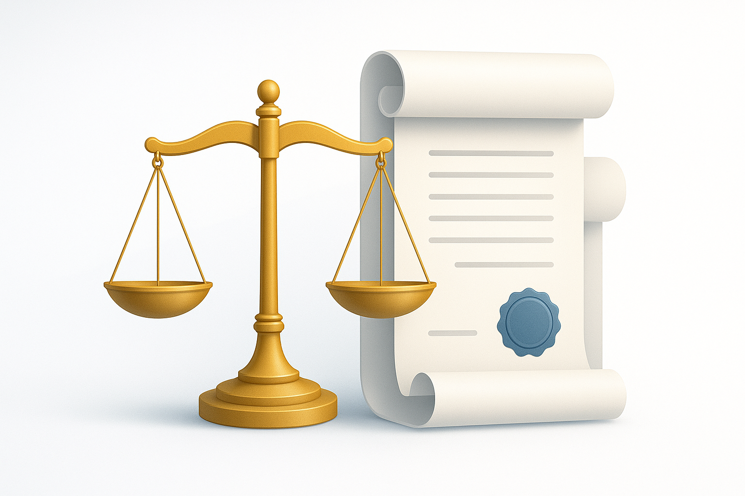 Symboles juridiques élégants - Mentions légales et informations légales de l'entreprise FKR MULTI-SERVICES